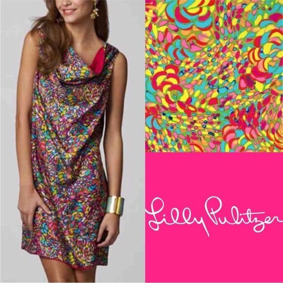 LILLY PULITZER | Nya Booty Caw Reversible Drape Neck Dress Women’s Size X-Small - Picture 1 of 9